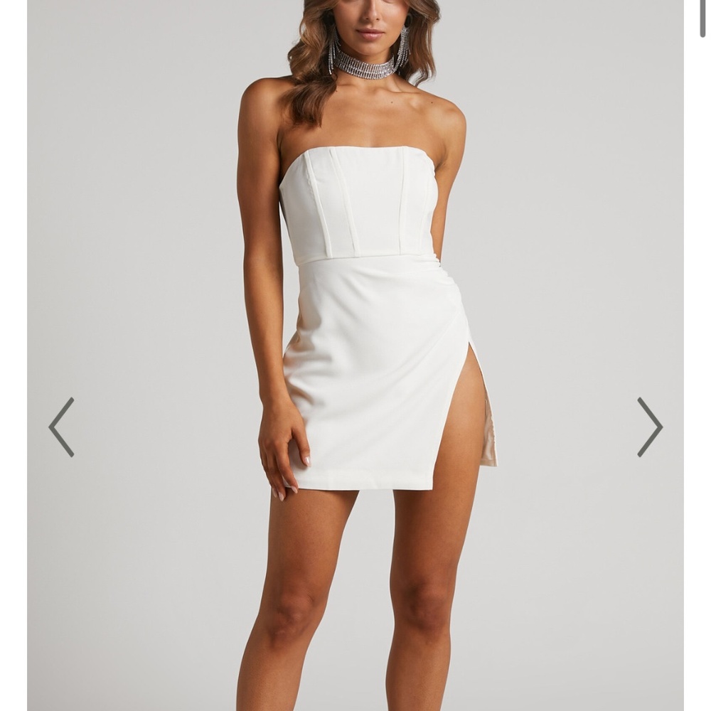 Showpo Bonne White Mini Dress